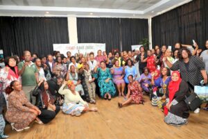 Kenya's Public Service Gender and Affirmative Action Cabinet Secretary Aisha Jumwa with other women leaders during the official launch of the Africa Women and Gender Constituency in Nairobi on September 3, 2023.
Image: AISHA JUMWA/X
